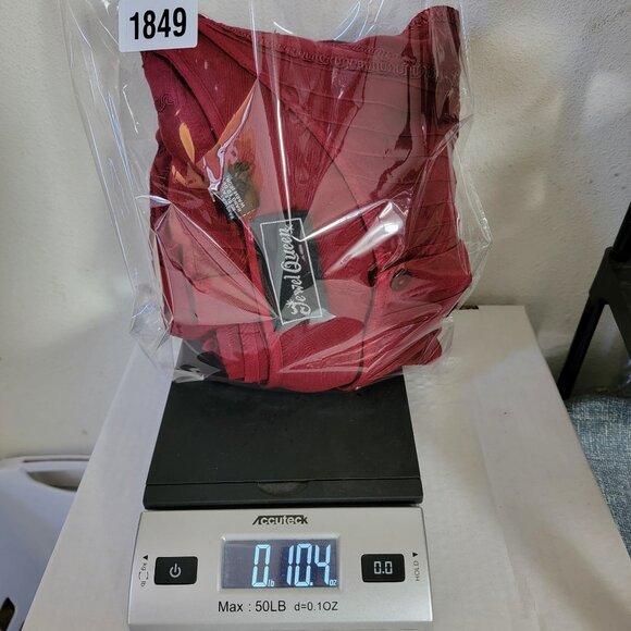 Jewel Queen Tunic Top Womens Sz 3X Button Up 3/4 Sleeves Embroidered Drk Red NWT - Picture 13 of 13